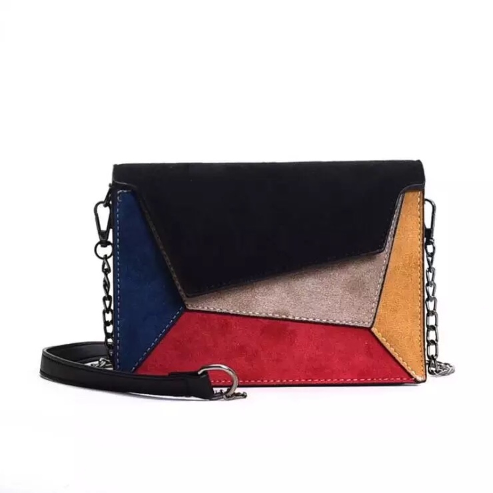 Square retro messenger chain shoulder bag